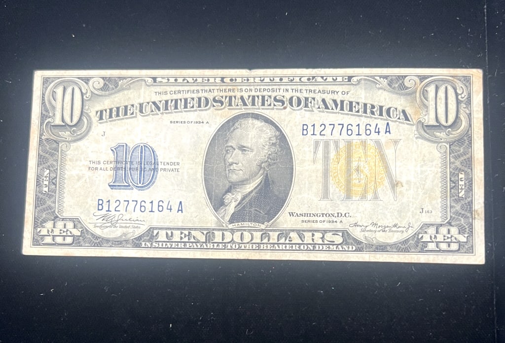 1934A Ten Dollar Note-War Issue: $10, See photos