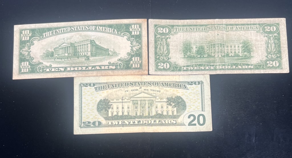 3-Assorted Ten Dollar & Twenty Dollar Notes - 2