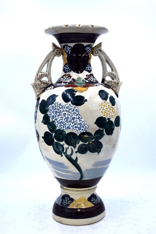 Large Asian Moriage Vase - 2