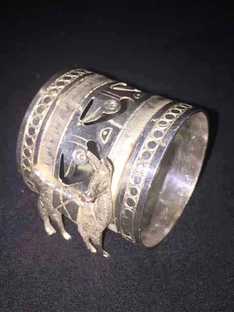 Peru Sterling Napkin Ring, Llama, 53g: 1.75"