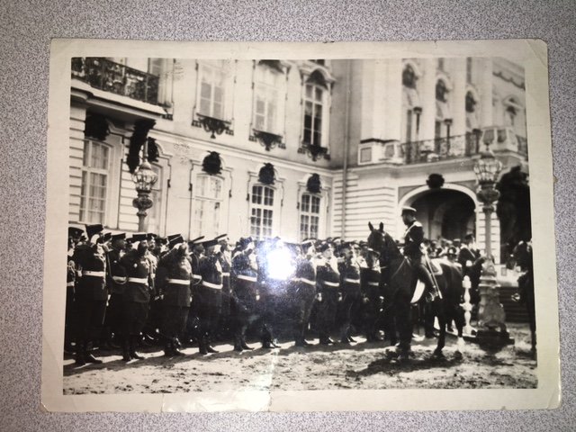 SOYUS PHOTO: 1934 Printing of Czar Nicholas II formally saluted by personal guard
