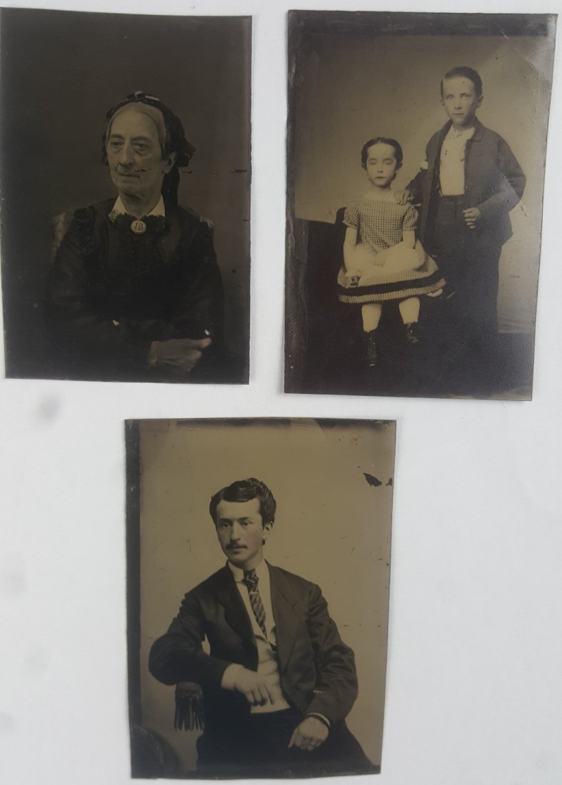 3 TIN TYPE PHOTOS LATE 1800 (1 of 1)