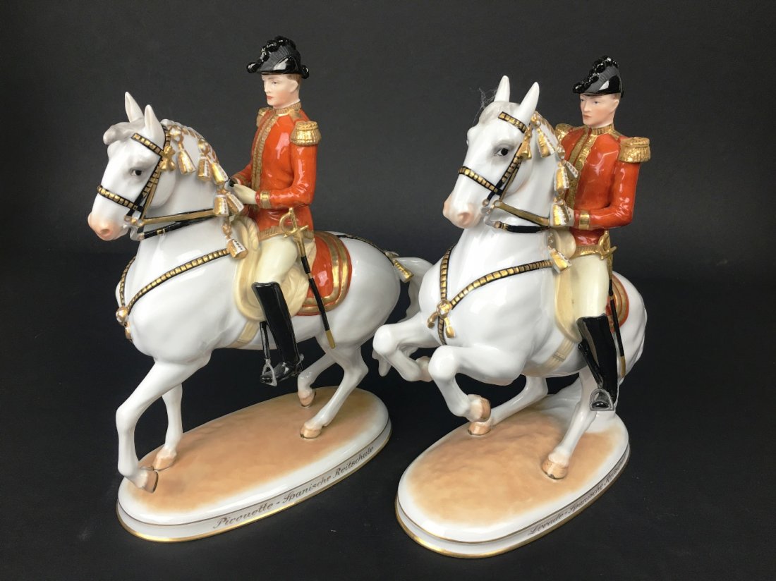PR AUGARTEN AUSTRIAN HORSEMAN: "Augarten Wien Austria", 9.5" tall