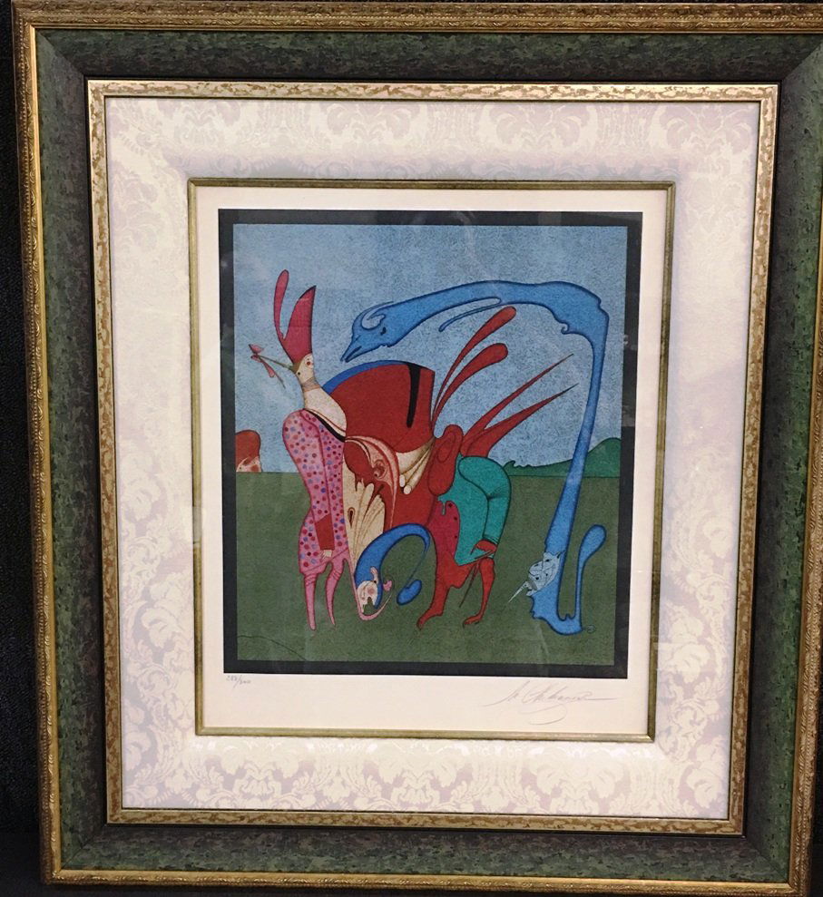 S/N MICHAL CHEMIAKIN "FLYING HEAD" SERIGRAPH (1 of 3)