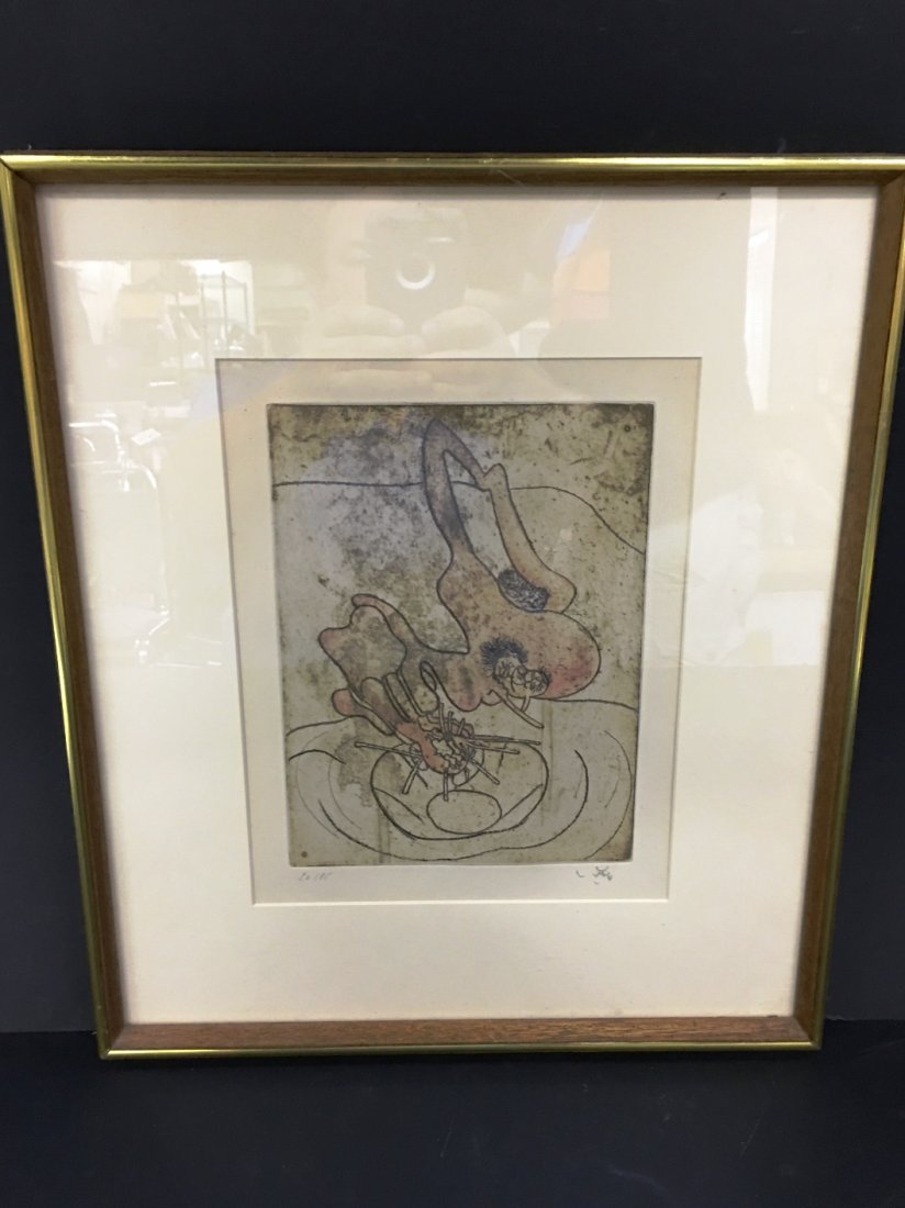 AQUITIUT BY ROBERTO MATTA (ECHAURREN): 17.5 " tall x 15" wide