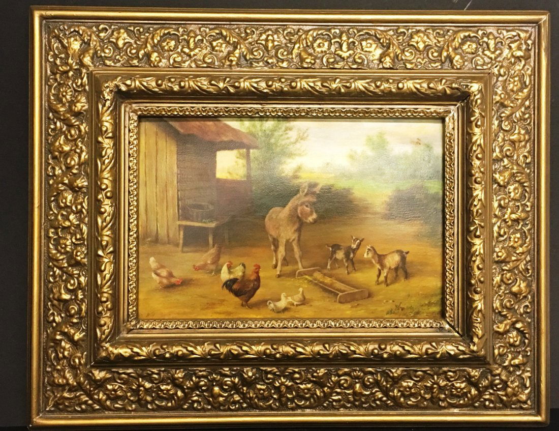 OIL ON BOARD BY (HERBERT) WILLIAM WEEKES (1864-1904) (1 of 2)