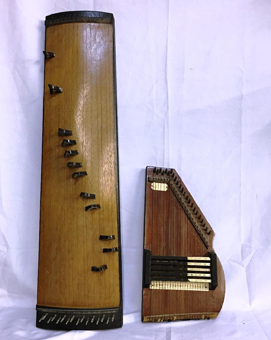 2 HARPS C.F. ZIMMERMANS AUTO HARP+LARGE WODDEN HARP: harps