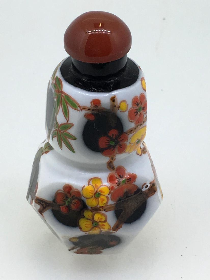 PEAR SHAPED BAMBOO & CHERRY BLOSSOM SNUFF BOTTLE (1 of 3)