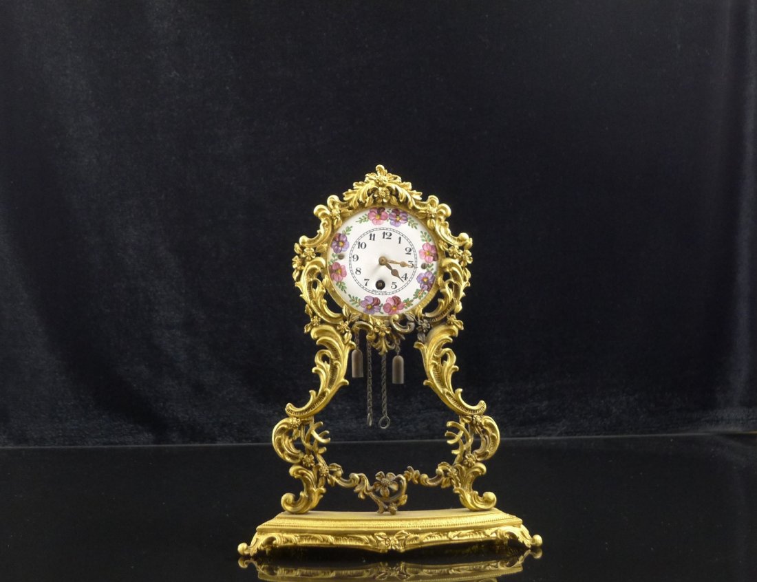 Vintage Germany Clock: Vintage Germany Clock, 7.6" high.