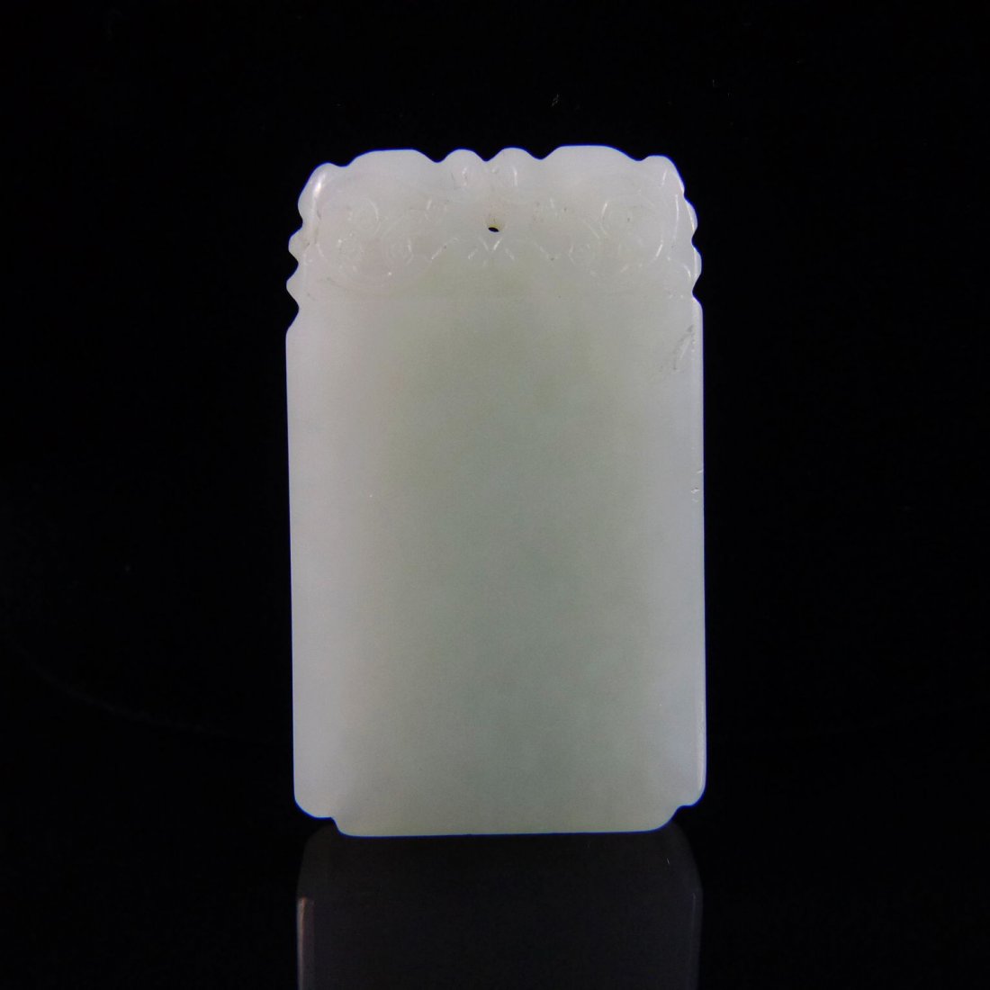 XINJIANG NEPHRITE PLAQUE: Xinjiang Nephrite plaque, peace and safety plaque, size: 4.8cm x 2.9cm x 0.8cm.