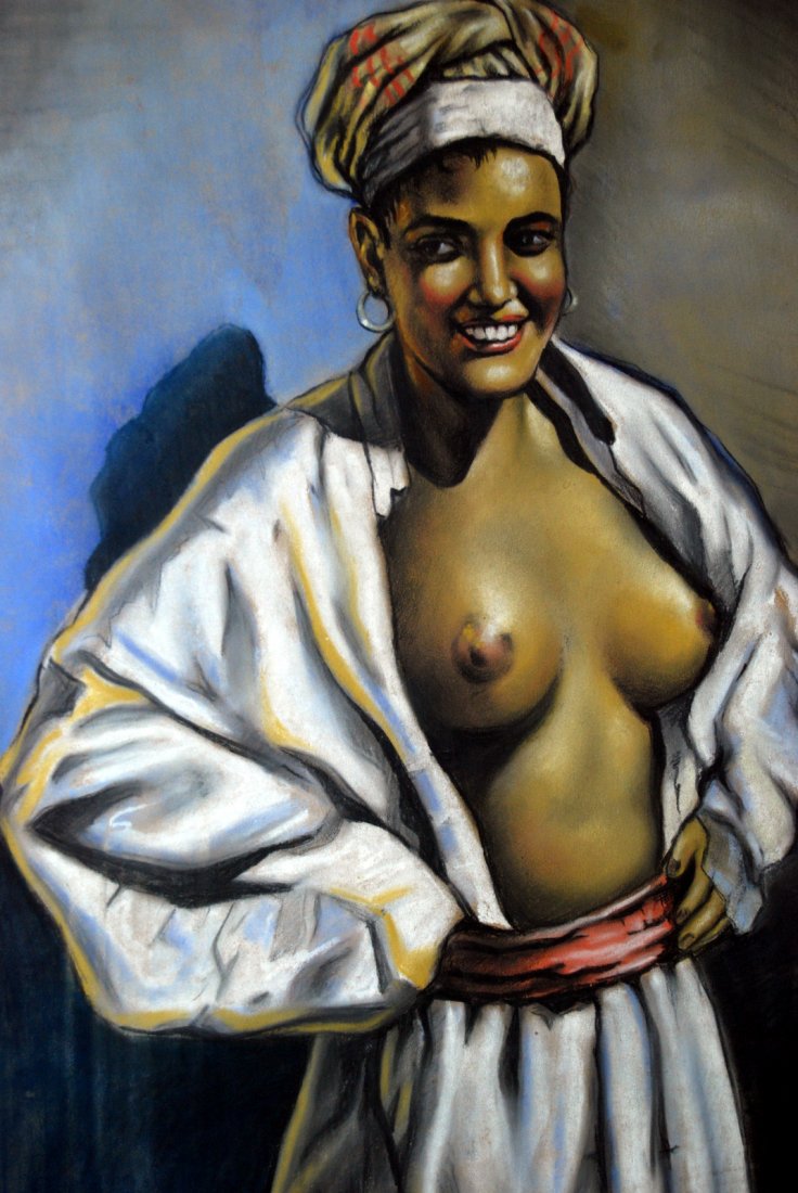 Marko Geza: Creol Girl: Marko Geza: Creol Girl. Painted in 1936. Water Color on Paper, framed! 50cm x 30cm - signed by artist. Will be coming from Europe.