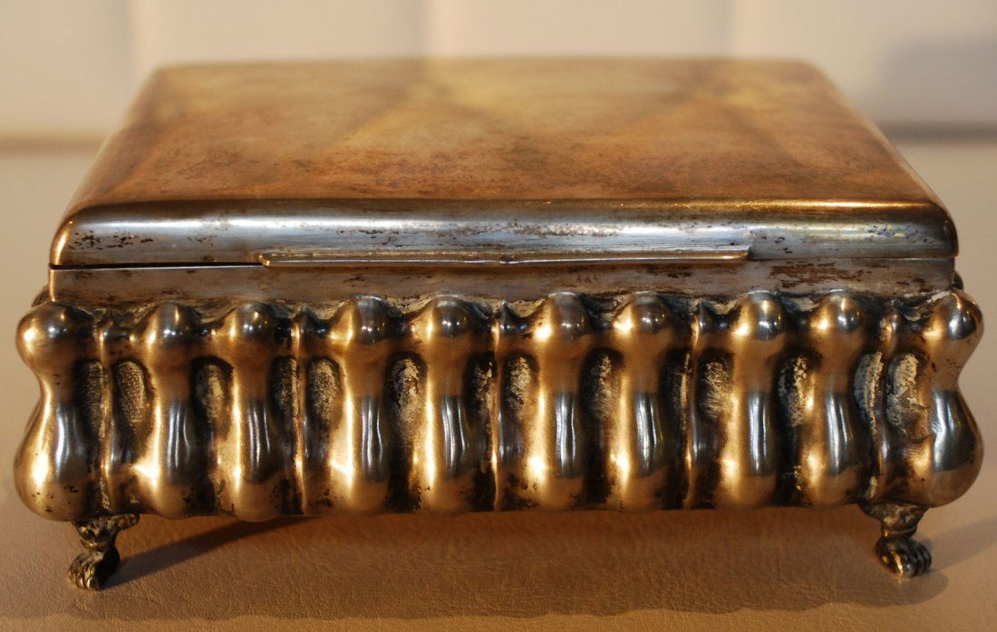 Silver Storage Box: 800 Silver, 183g net, 6 x 15 x 11.5cm. Hungary, 1940. Will be coming from Europe