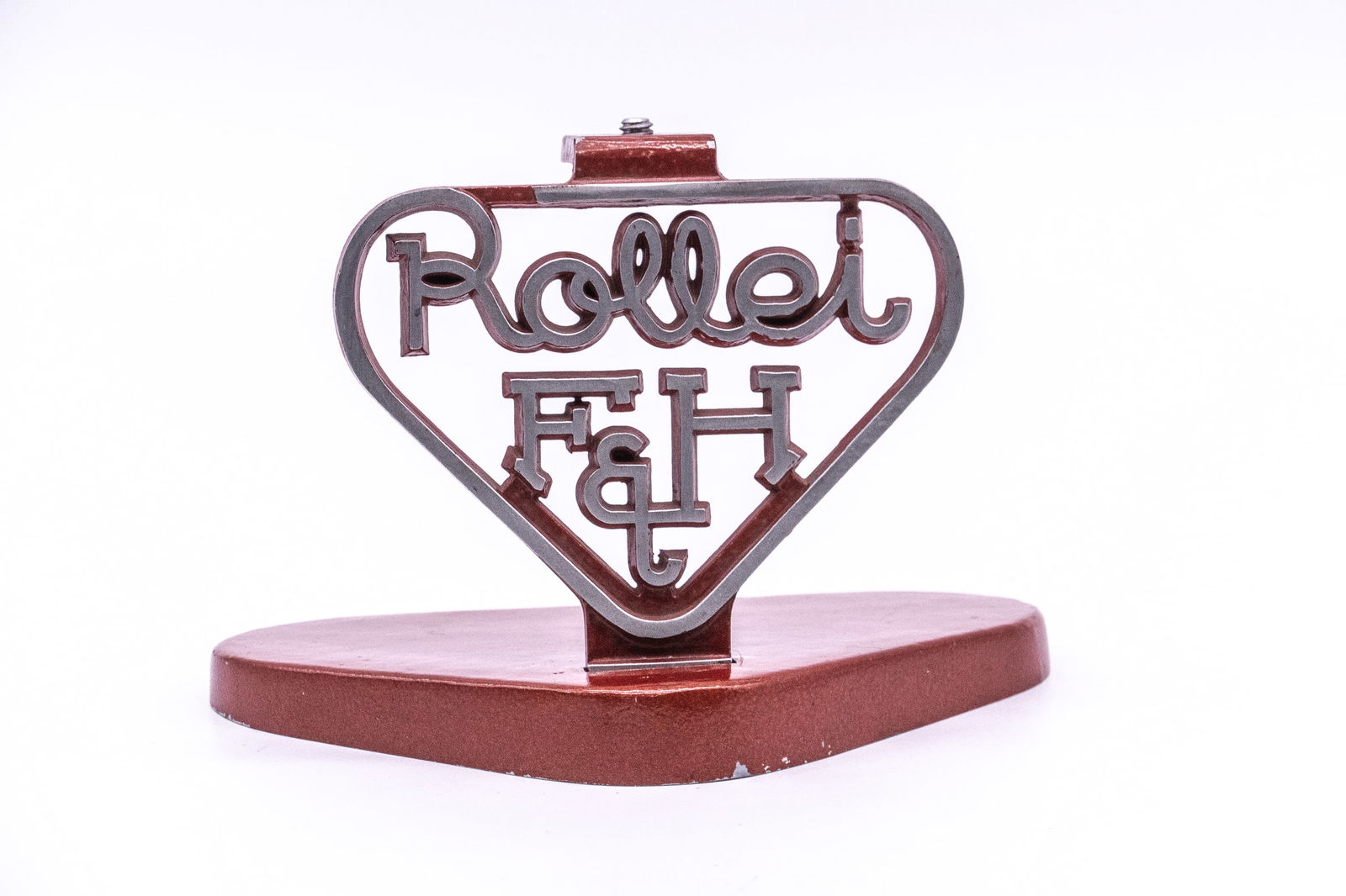 Rollei “F&H"  two-part metal camera display stand, in enamel finish (1 of 14)