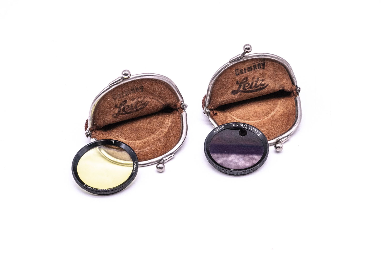 Two early Leitz filter pouches, with filters for the Summar lens (1 of 10)