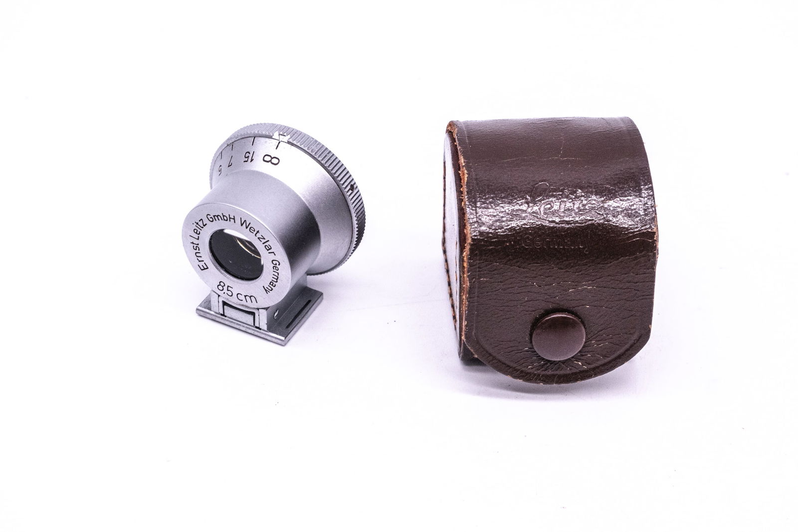 85mm Brightline Viewfinder SGOOD, in leather case (1 of 11)