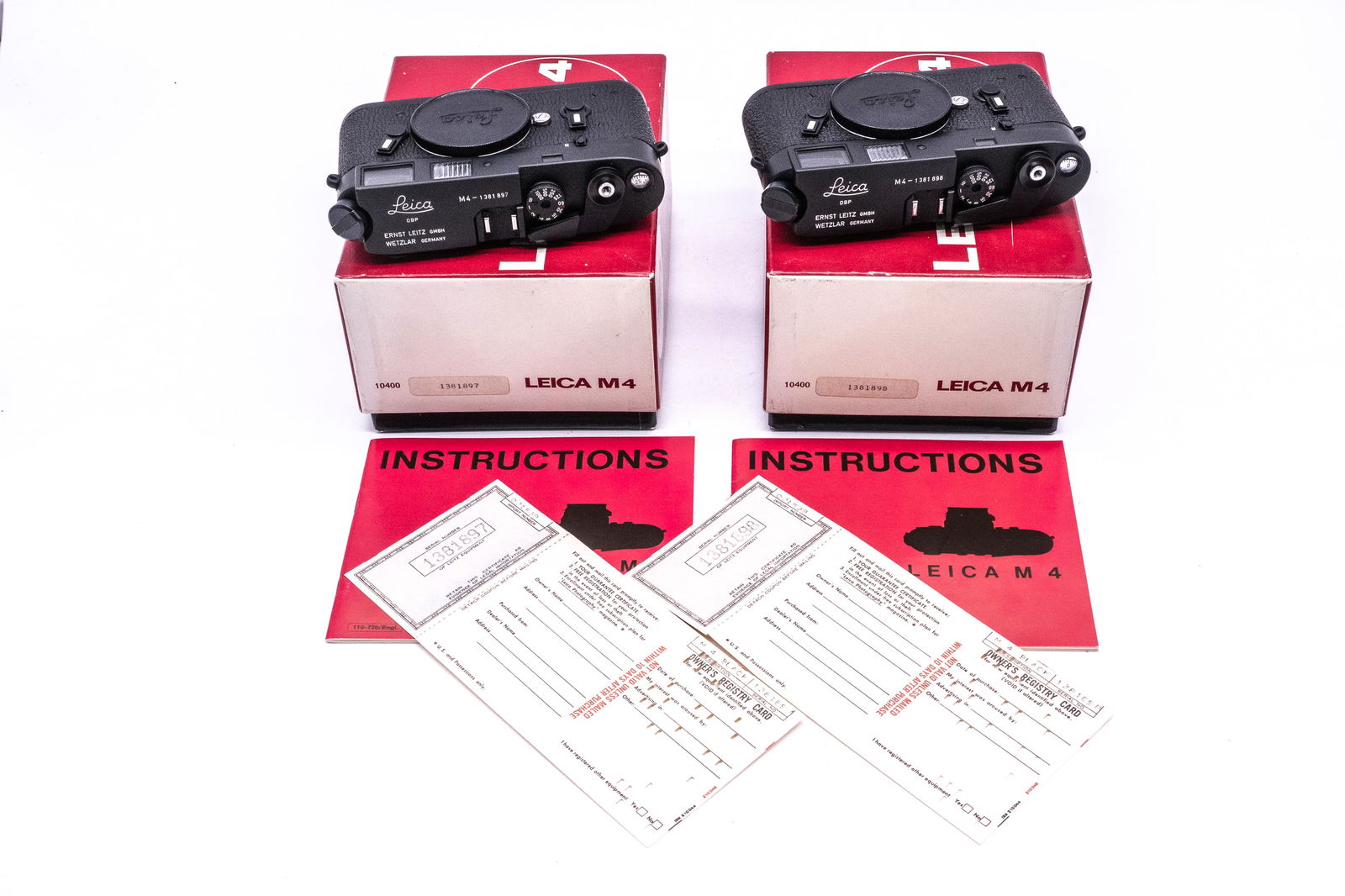 A pair of Leica M4 cameras in black chrome finish (1 of 16)