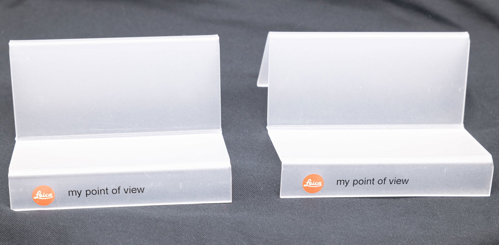 Two Leica "My Point of View" frosted plastic camera stands (1 of 6)