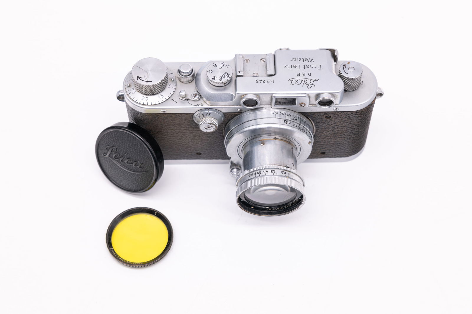 Leica I-III conversion Nr. 245 in silver chrome finish, with 50mm Summar f2 (1 of 18)
