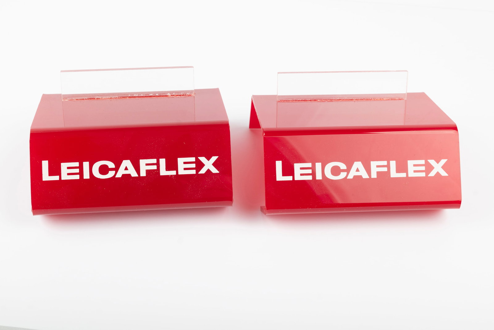 Two Leicaflex camera stands: Two Leicaflex camera stands with clear back rail.Condition: Excellent ++ overall