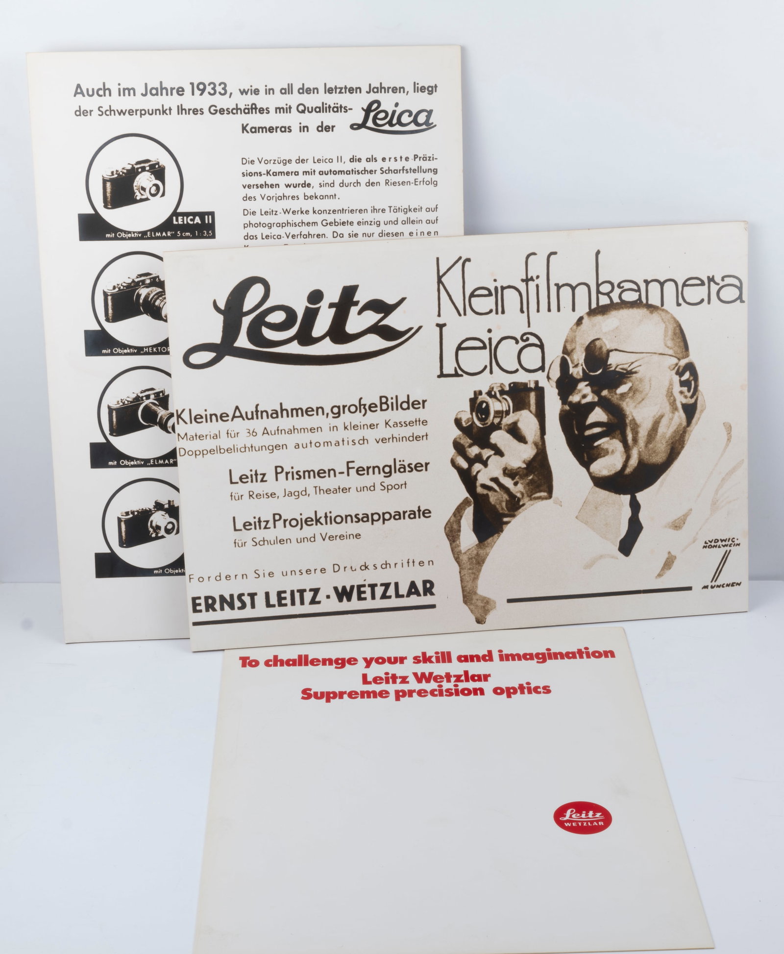 Two reproduction Leitz advertisements - 2