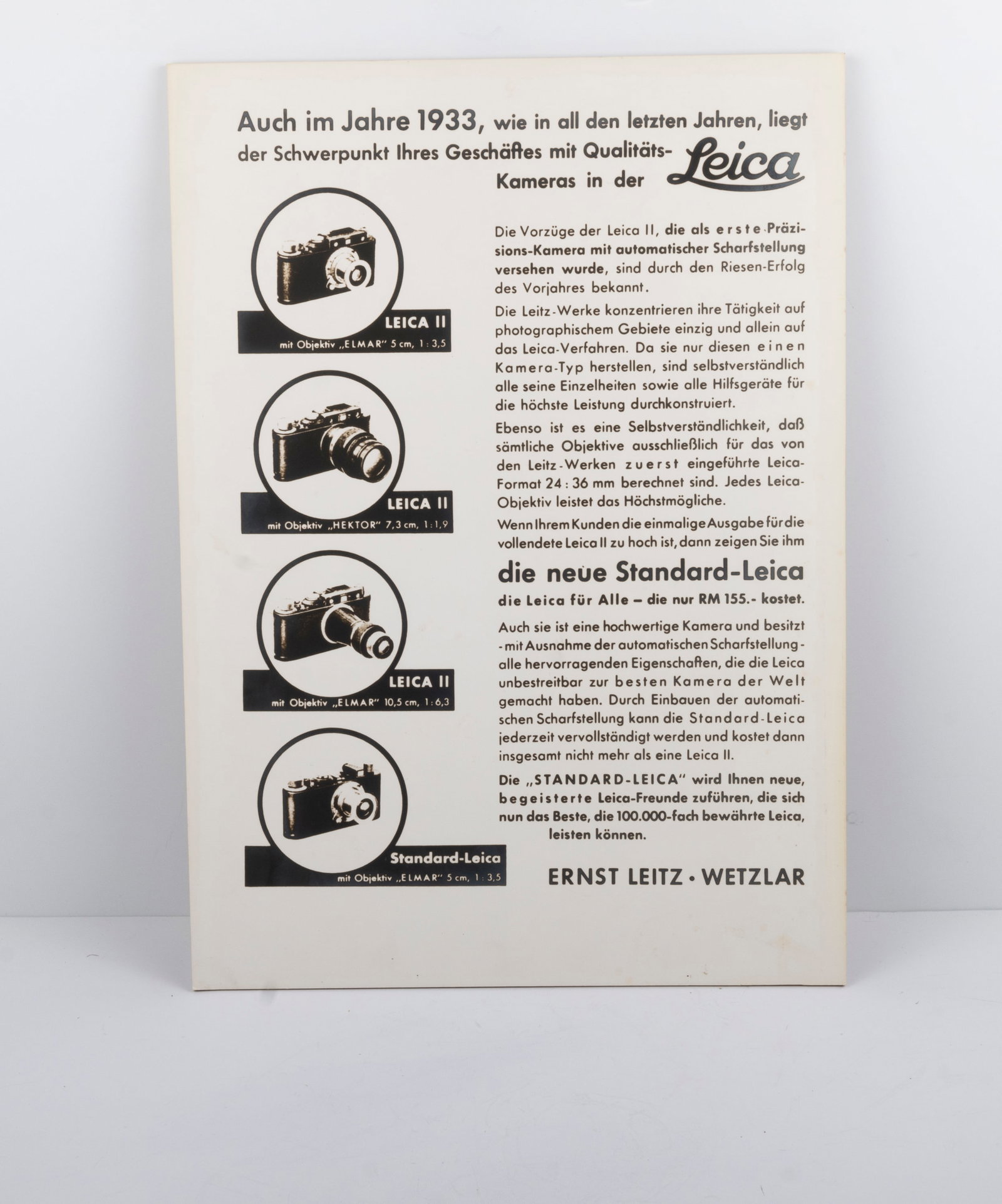 Two reproduction Leitz advertisements - 3