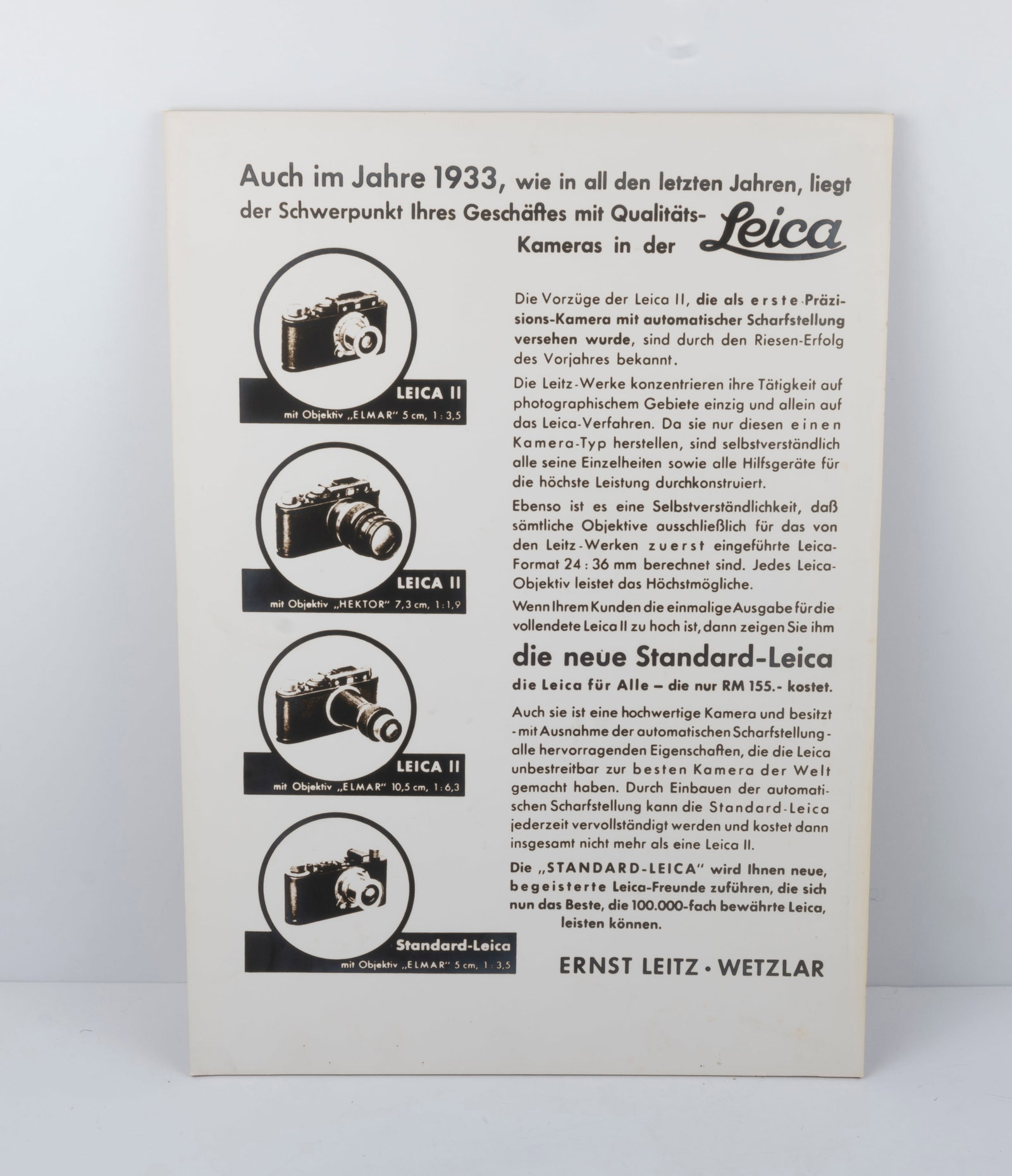 Two reproduction Leitz advertisements - 4