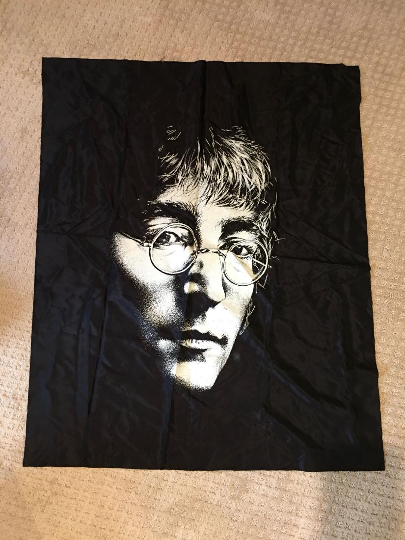 John lennon Pelon - large: about 4 feet x 5 feet - black cloth pelon