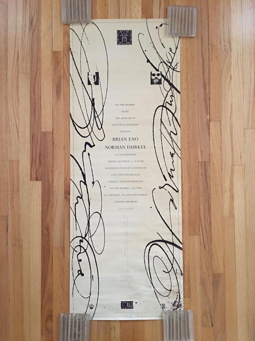 Brian Eno Norman Durkee Promo Poster: Brian Eno Norman Durkee Promo Poster