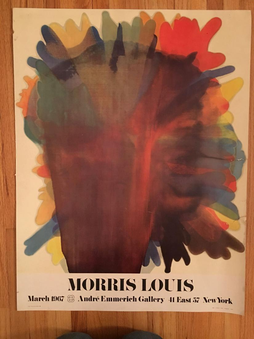 Morris Louis 1967 Gallery Screen Print: Tear on right side of screen print.