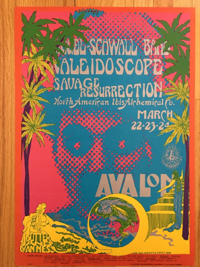 Siegel-Schwall Band Poster - FD111 - 1st: Siegel-Schwall Band Poster - FD111 - 1st. With Siegel-Schwall Band, Kaleidoscope and Savage Resurrection. ARTIST San Andreas Fault. DATE Mar 22, 1968. VENUE Avalon Ballroom (San Francisco, CA). SIZE 1