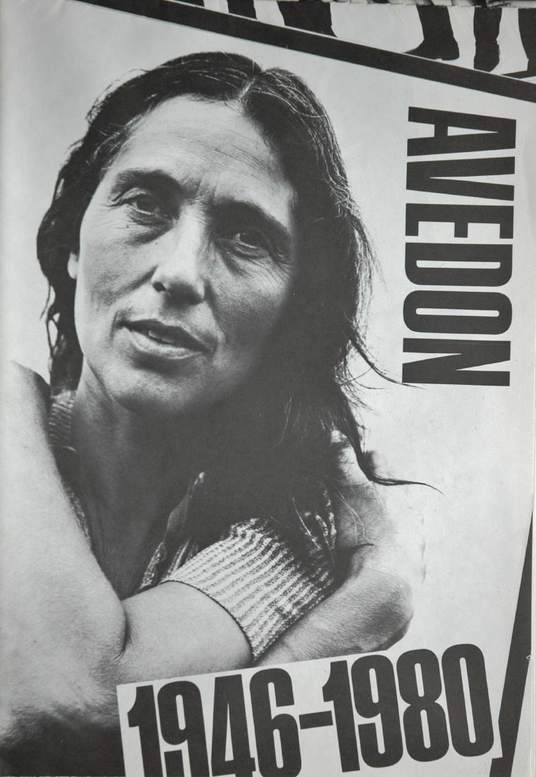 AVEDON, Richard. Avedon, 1946-1980, Art Museum: AVEDON, Richard. Avedon, 1946-1980, Art Museum, University of California, Berkeley, 1980. Poster, 56 x 39 Â½ inches, halftone illustrations. This folded poster was for a show at the museum, presente