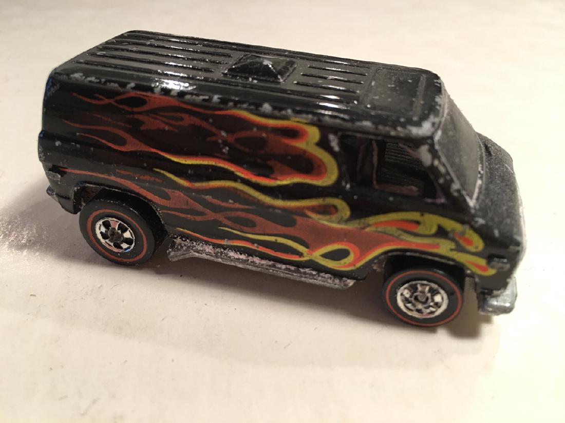 HOT WHEELS MATTEL REDLINE VAN: Rare Hot Wheels Redline Black Super Van - Possibly 1975