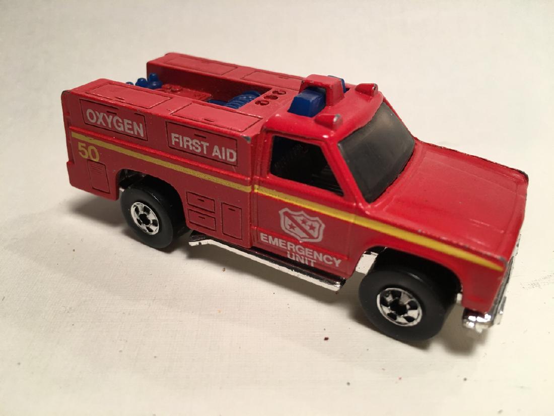 Mattel Hot Wheels First Aid Emergency Unit: HOT WHEELS 1974 Emergency Unit Truck First Aid Red Toy Blackwall Wheels