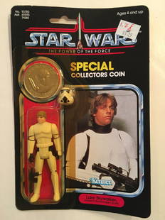 POTF STAR WARS LUKE SKYWALKER STORMTROOPER: RARE - POTF Power of the Force - STAR WARS LUKE SKYWALKER STORMTROOPER AMAZING!! VINTAGE 1984 - RARE. Kenner. Back shows collect all 92. Punched merchandising hanger. No dents in blister pack. almost