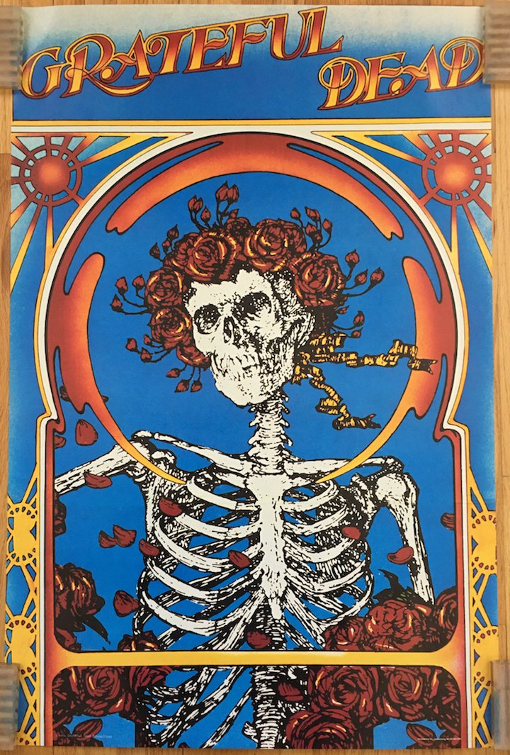 ORIGINAL 1984 GRATEFUL DEAD SKULL AND ROSES POSTER !: ORIGINAL 1984 GRATEFUL DEAD SKULL AND ROSES POSTER !