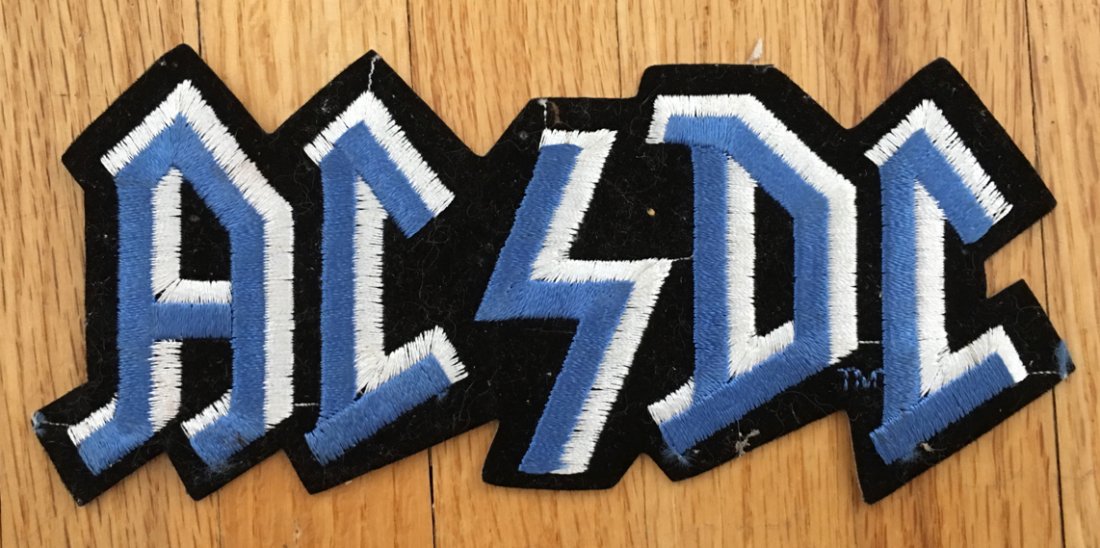 AC DC (band) Vintage Jean Jacket Patch: AC DC (band) Vintage Jean Jacket Patch. about 8 inches long. Wear this on your jacket and you will be BACK IN BLACK !