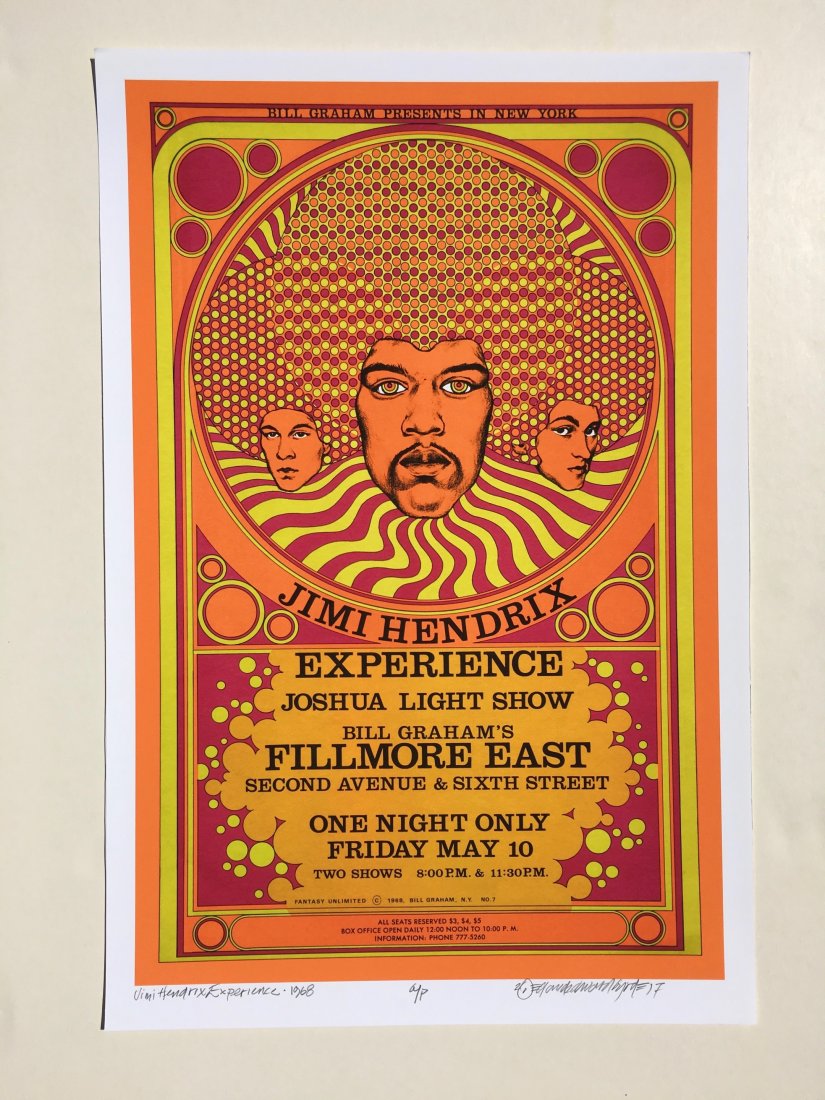 DAVID BYRD - Hendrix 1968 FINAL - Signed Artists Proof: Archival MATTE Paper giclée print by David Edward Byrd - signed Artists Proof. Dimensions approx. 22H x 17W Unframed. Style/Period: Art: Contemporary Born near Chattanooga, Tennessee, David Edward By