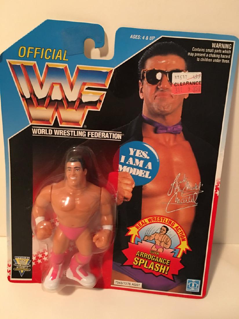 WWF WRESTLING CHARACTER - THE MODEL RICK MARTEL: WWF WRESTLING CHARACTER - THE MODEL RICK MARTEL WITH REAL WRESTLING ACTION - ARROGANCE SPLASH. 1990 TITANSPORTS. HASBRO. NEW IN BOX.