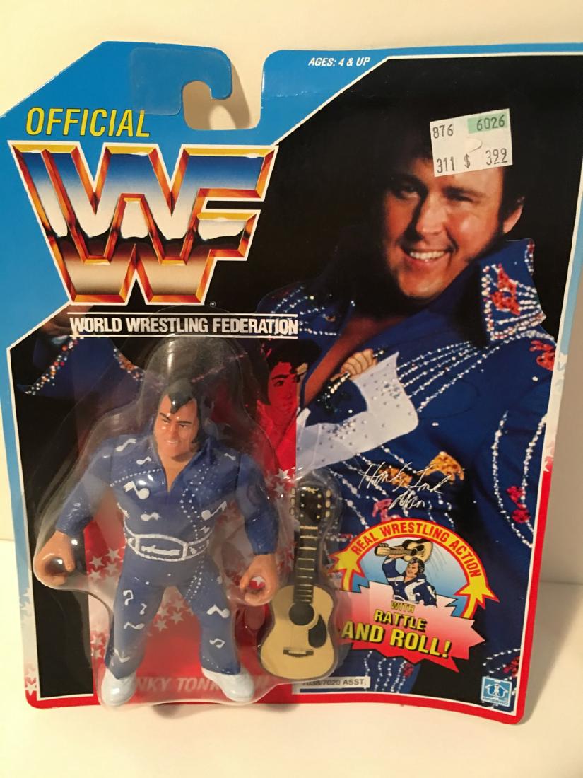 WWF WRESTLING CHARACTER - HONKEY TONK MAN: WWF WRESTLING CHARACTER - HONKEY TONK MAN WITH REAL WRESTLING ACTION - RATTLE AND ROLL. 1990 TITANSPORTS. HASBRO. NEW IN BOX.