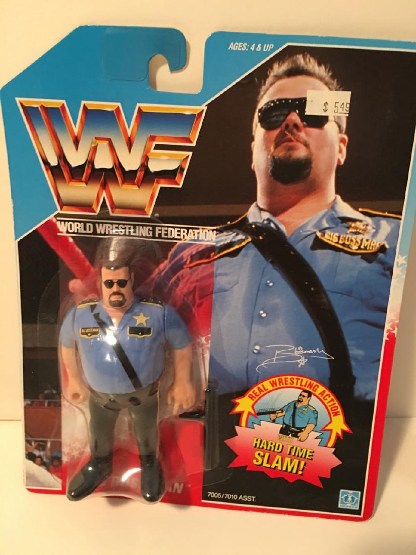 WWF WRESTLING CHARACTER - BIG BOSS MAN: WWF WRESTLING CHARACTER - BIG BOSS MAN WITH REAL WRESTLING ACTION - HARD TIME SLAM. 1990 TITANSPORTS. HASBRO. NEW IN BOX.