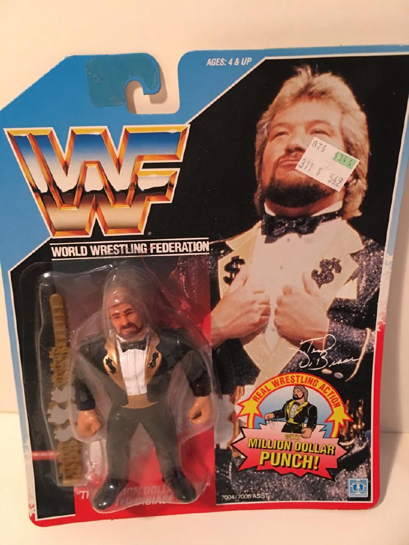 WWF WRESTLING CHARACTER - THE MILLION DOLLAR MAN: WWF WRESTLING CHARACTER - THE MILLION DOLLAR MAN WITH REAL WRESTLING ACTION - THE MILLION DOLLAR PUNCH. 1990 TITANSPORTS. HASBRO. NEW IN BOX.