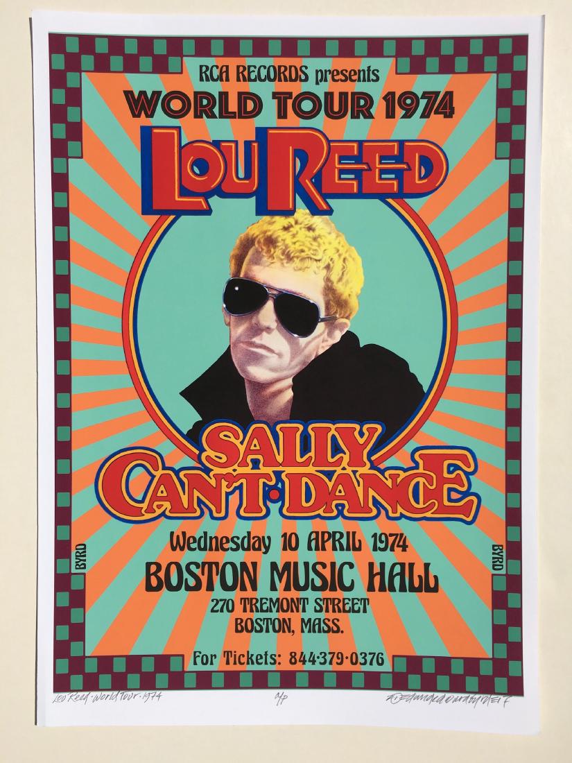 DAVID BYRD - Lou Reed Tour 1974 - Signed Artists Proof: Archival MATTE Paper giclÃ©e print by David Edward Byrd - signed Artists Proof. Dimensions approx. 22H x 17W Unframed. Style/Period: Art: Contemporary Born near Chattanooga, Tennessee, David Edward 