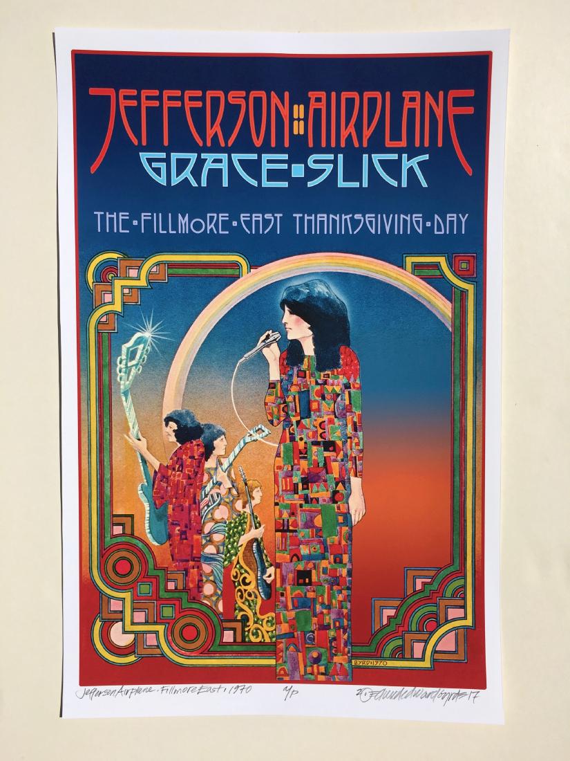 DAVID BYRD - Jefferson Airplane - Signed Artists Proof: Archival MATTE Paper giclÃ©e print by David Edward Byrd - signed Artists Proof. Dimensions approx. 22H x 17W Unframed. Style/Period: Art: Contemporary Born near Chattanooga, Tennessee, David Edward 