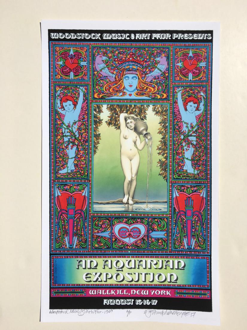 DAVID BYRD - Woodstock 1969 - Signed Artists Proof: Archival MATTE Paper giclÃ©e print by David Edward Byrd - signed Artists Proof. Dimensions approx. 22H x 17W Unframed. Style/Period: Art: Contemporary Born near Chattanooga, Tennessee, David Edward 