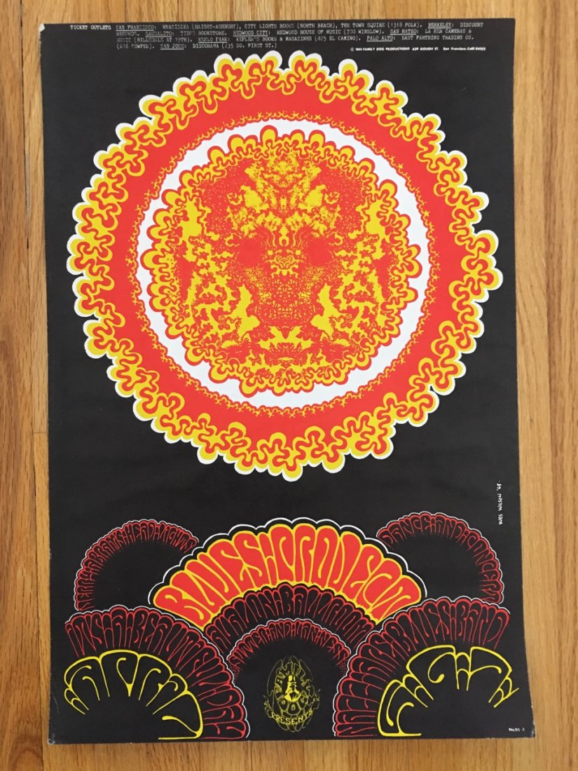 The Blues Project Poster - WES WILSON ART - FD113: The Blues Project Poster - WES WILSON ART - FD113. Apr 5, 1968 AT THE AVALON. The poster was only printed once before the concert though there is some variation within the colors and stock used WITH I