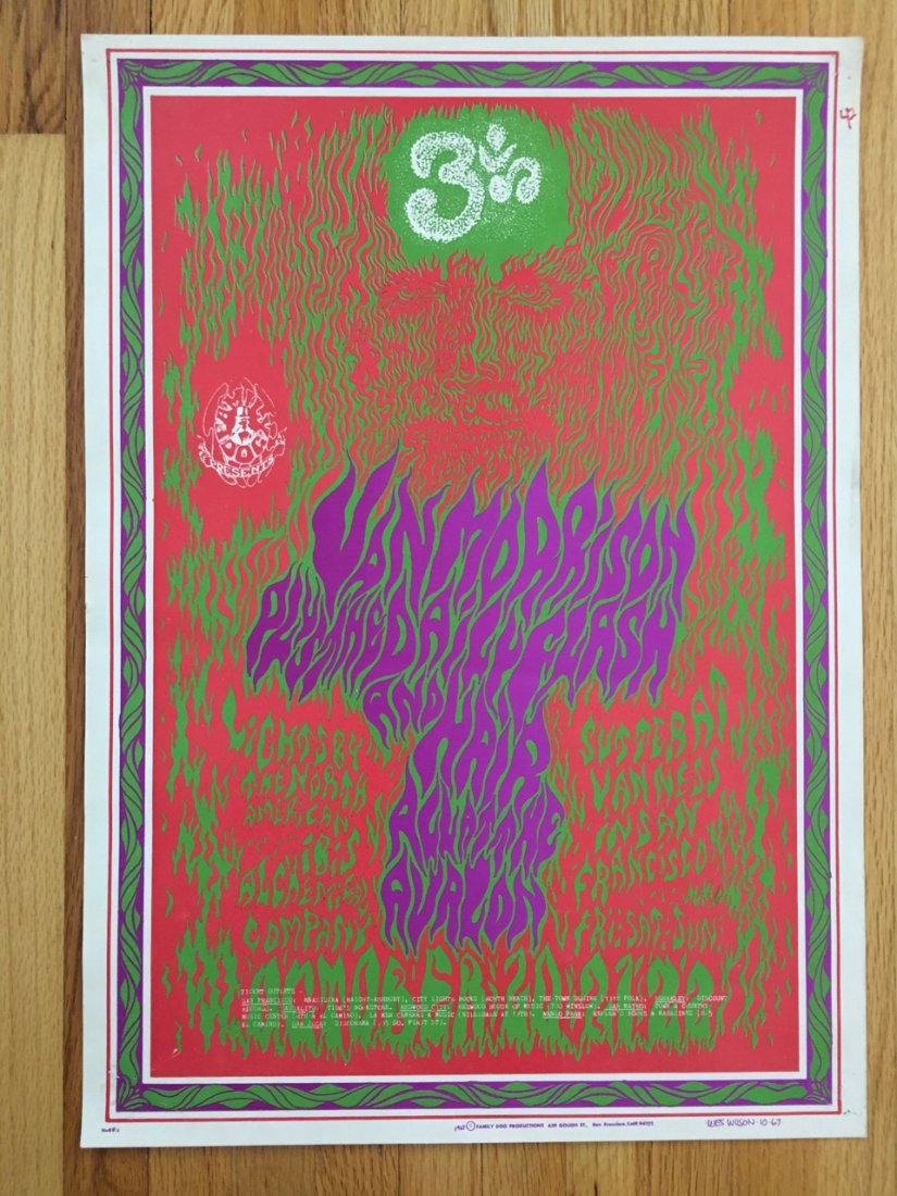 VAN MORRISON - 1ST - WES WILSON - FD88: VAN MORRISON - 1ST - WES WILSON - FD88. Oct 20, 1967 AT THE AVALON.