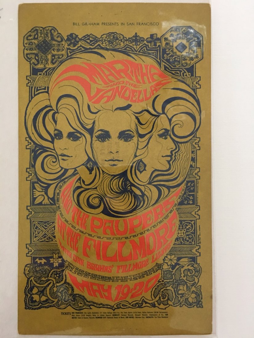 Martha & the Vandellas Postcard - BG064 - 1st: BG064 continues MacLean's early penchant for Gothic renditions, but the female face reflects the untrained artist's real drawing talent and stands in stark contrast with the complexity of the backgrou