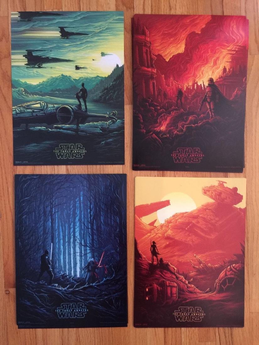 STAR WARS The Force Awakens 2015 AMC IMAX Poster Night: STAR WARS The Force Awakens 2015 AMC IMAX Poster Night - COMPLETE SET of 4 ! ! ! FINAL SET! ORIGINAL - NEW - AMAZING USE THE FORCE AND BID ON THESE ITEMS. THESE ARE THE POSTERS YOU ARE LOOKING FOR. LU