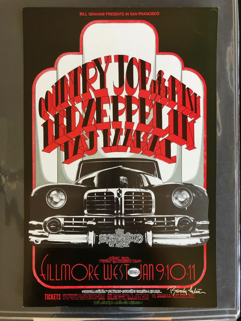 TUTEN SIGNED LED ZEPPELIN POSTER ! 1st BG155 (1 of 1)