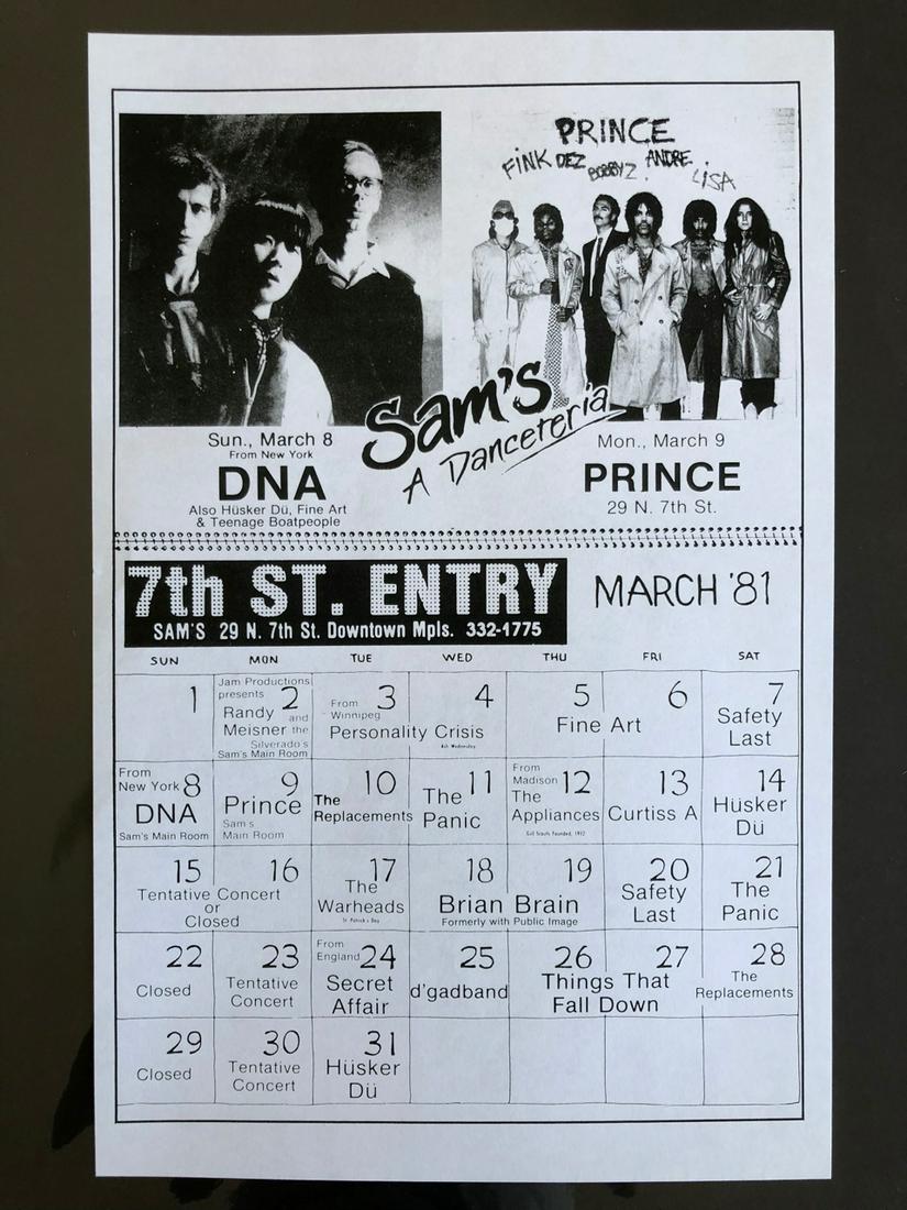 PRINCE - SAM'S DANCETERIA (First Ave) 1981 (1 of 1)
